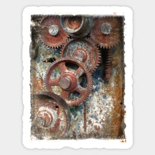 old industrial gears Sticker